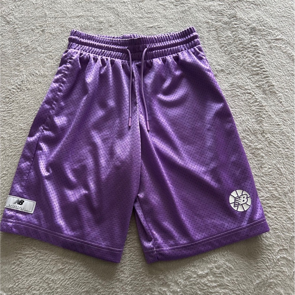 New Balance Basketball Mesh Shorts Purple Unisex Size Small MS21650 Athletic Gym